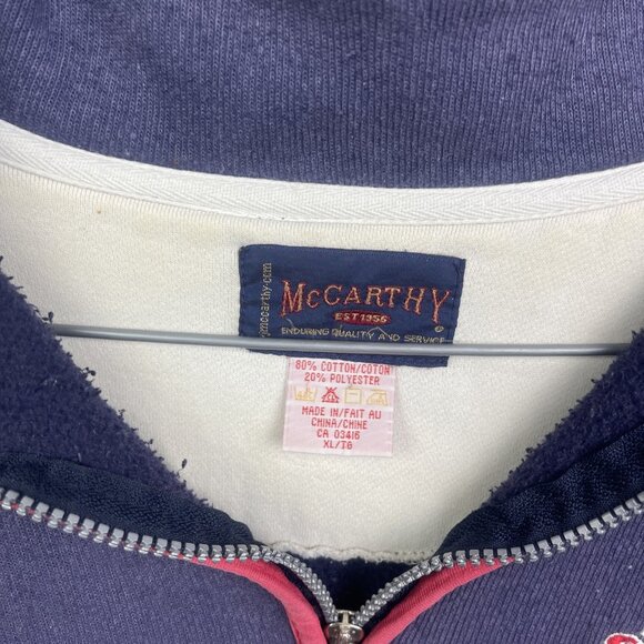 Vintage McCarthy x Molson Slo-Pitch Baseball Sweatshirt Men's XL Quarter Zip - Picture 7 of 16